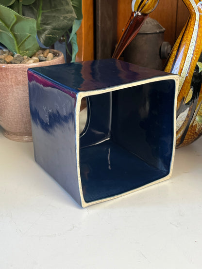 Blue Ceramic Tissue Box Holder