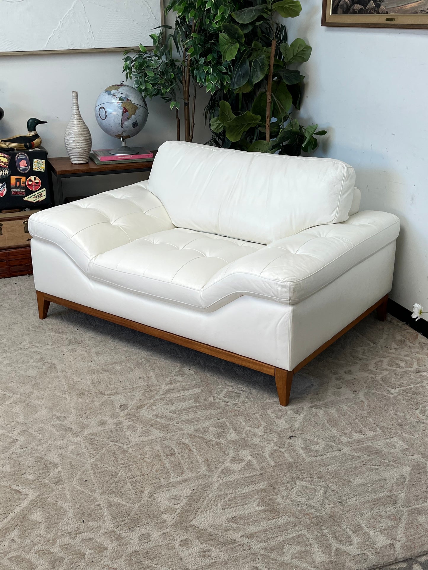 Modern Wide-Arm Accent Chair
