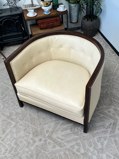 Modern Rounded Back Armchair