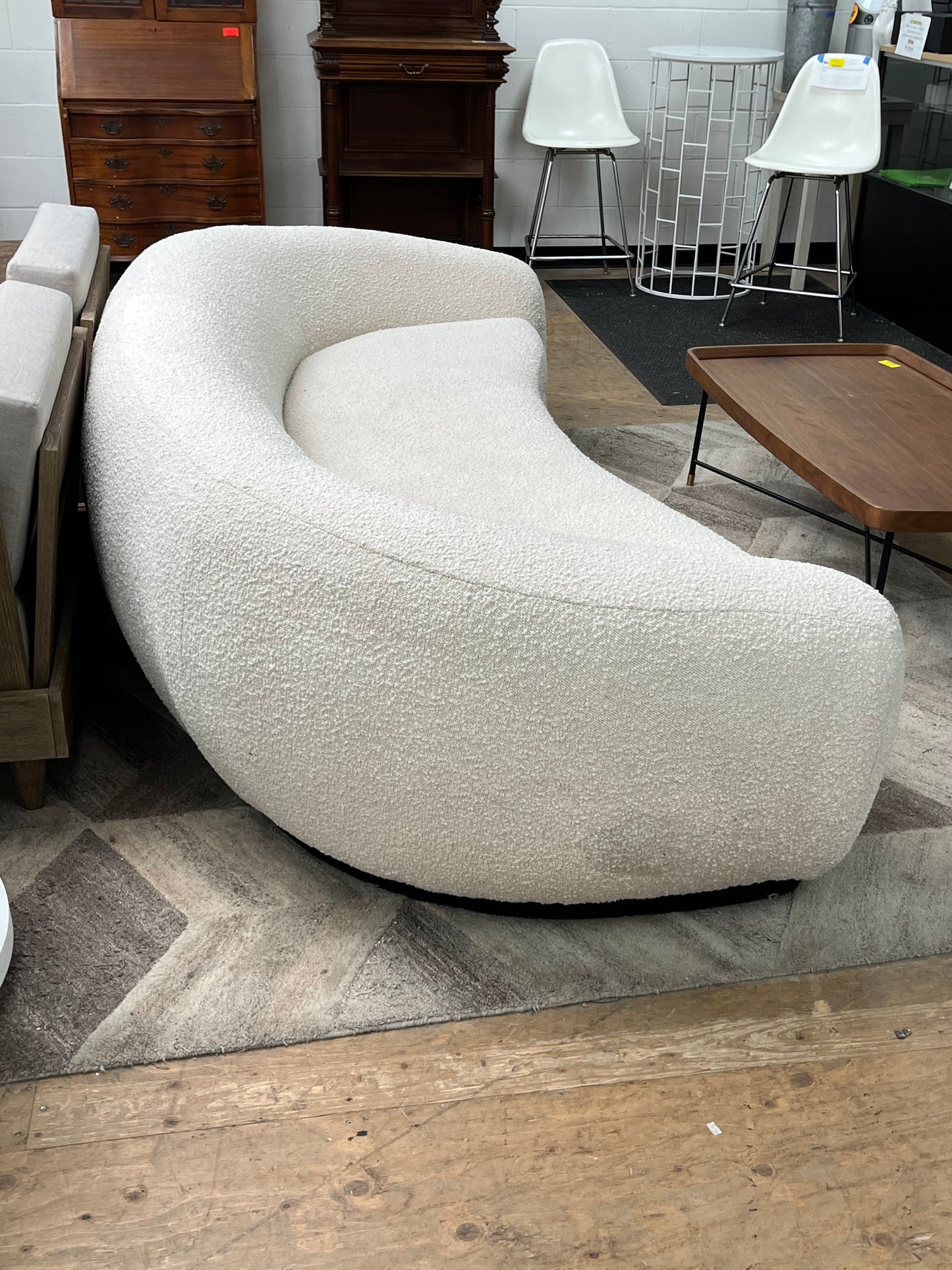 Boucle Art Deco Style Sofa