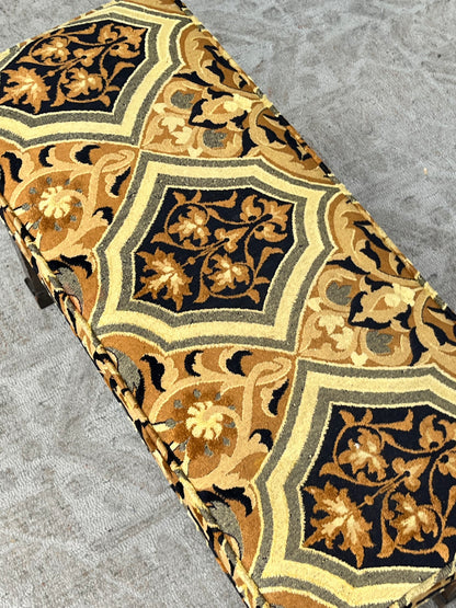 Vintage Tapestry Piano Bench