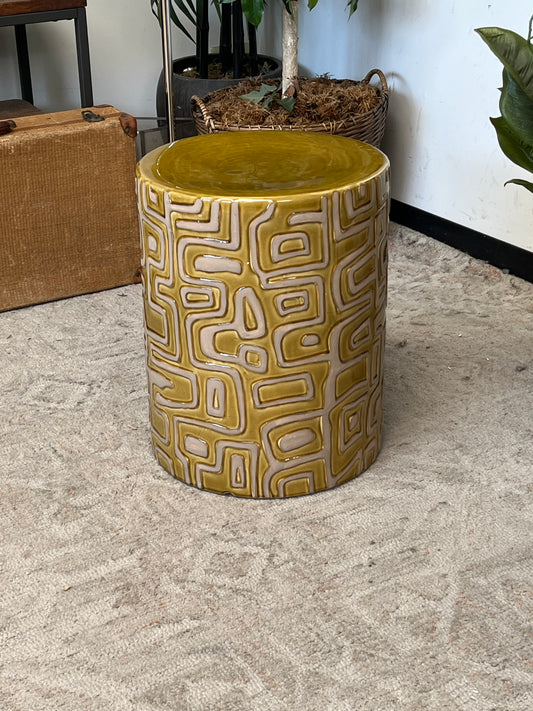 Ceramic Yellow Nightstand
