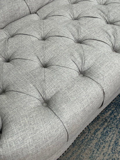 Modern Tufted 84" Gray Sofa