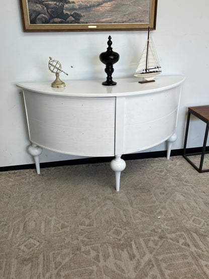 Modern White Demilune Sideboard