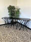 84" Black Metal Branches Console Table