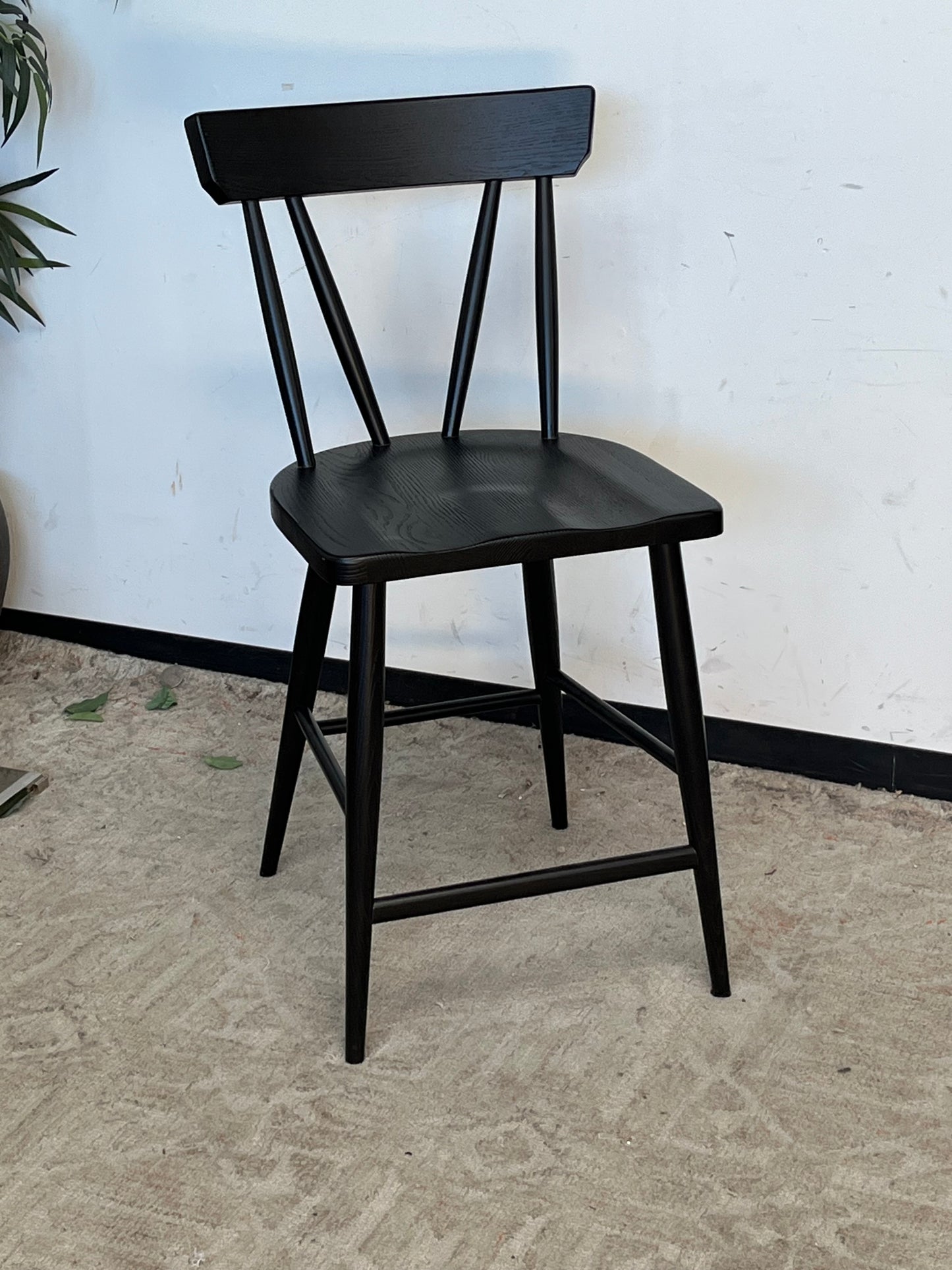Modern Wooden Black Counter Stool
