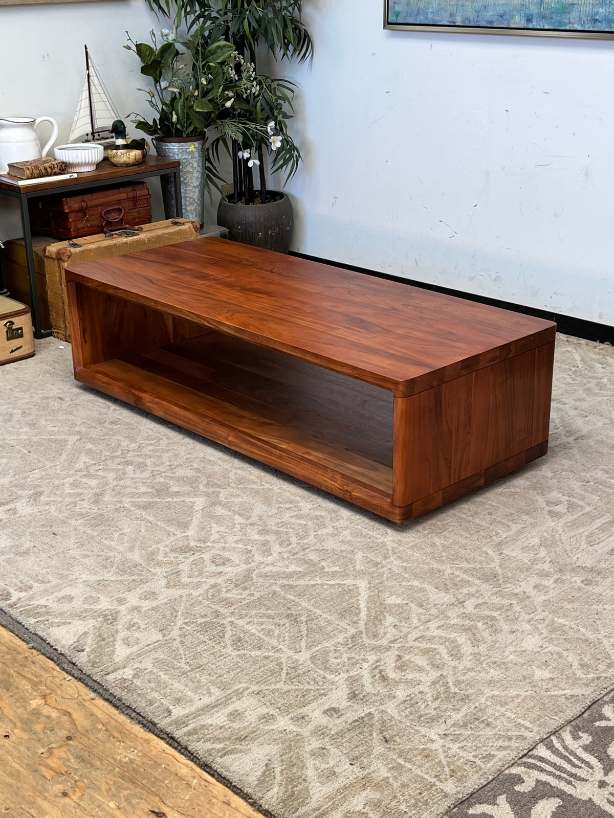 Natural Wood Brown Coffee Table
