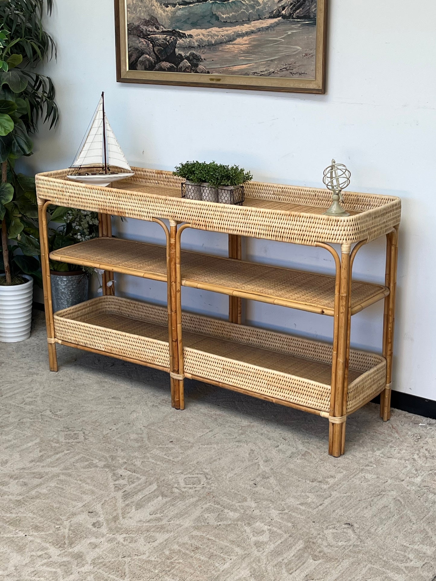Bohemian Style Rattan Sideboard
