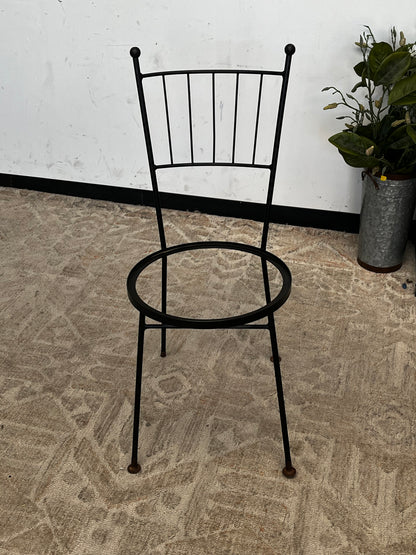 Vintage Black Metal Chair - Missing Seat