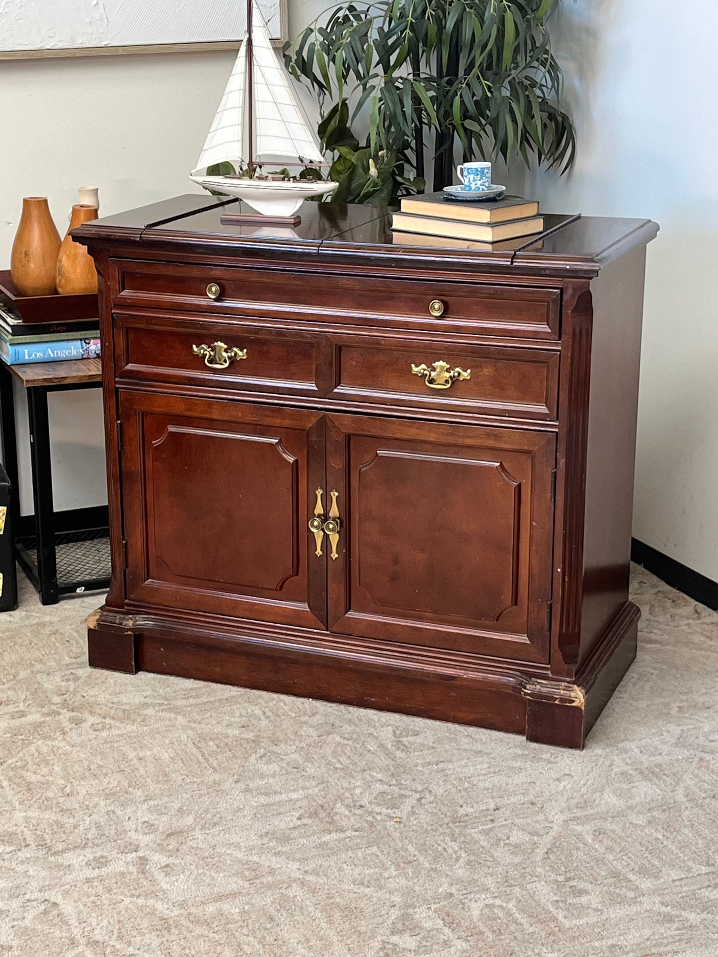 Bassett Furniture Wooden Buffet Cabinet