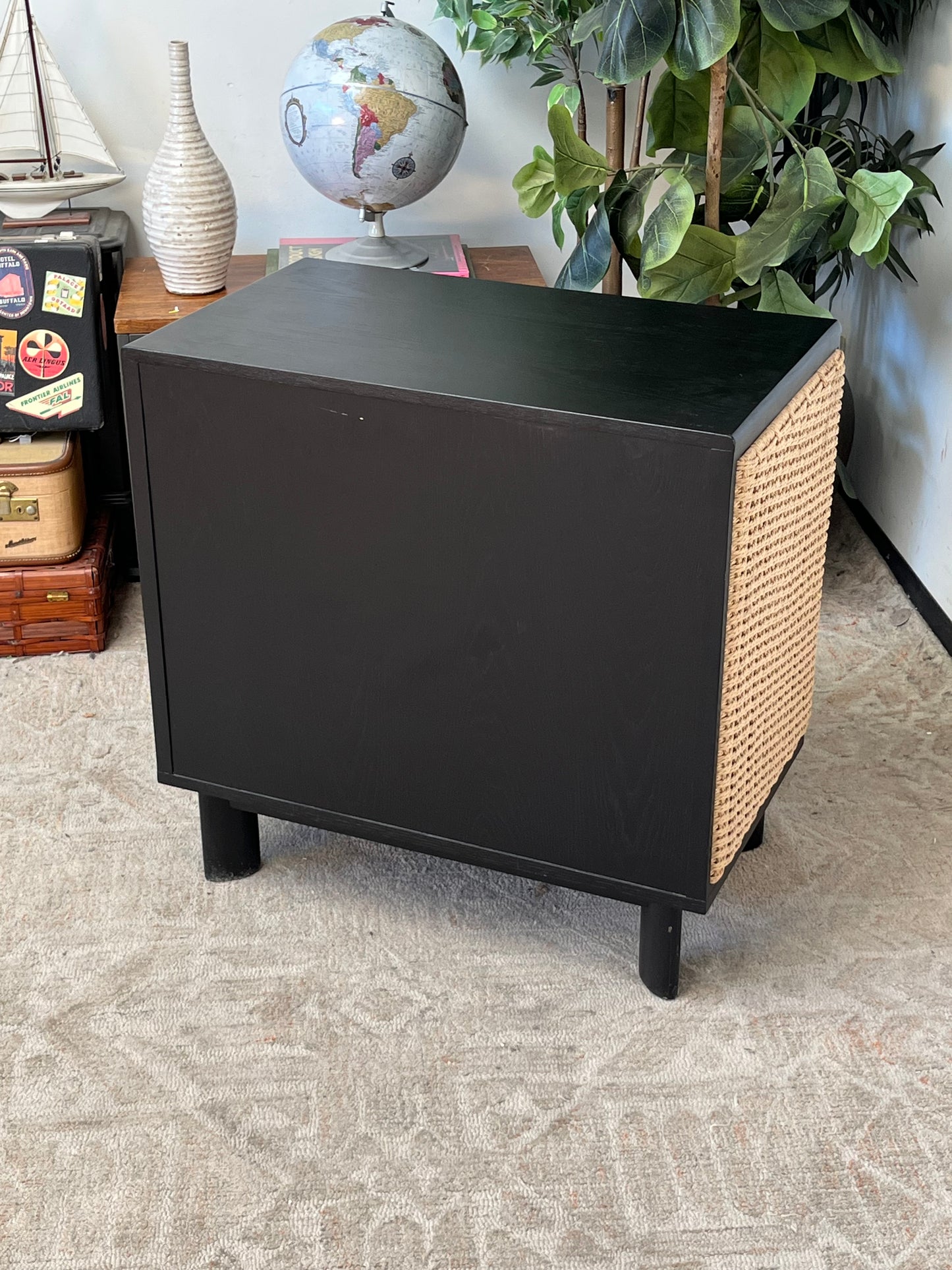 Rattan 3-Drawer End Table
