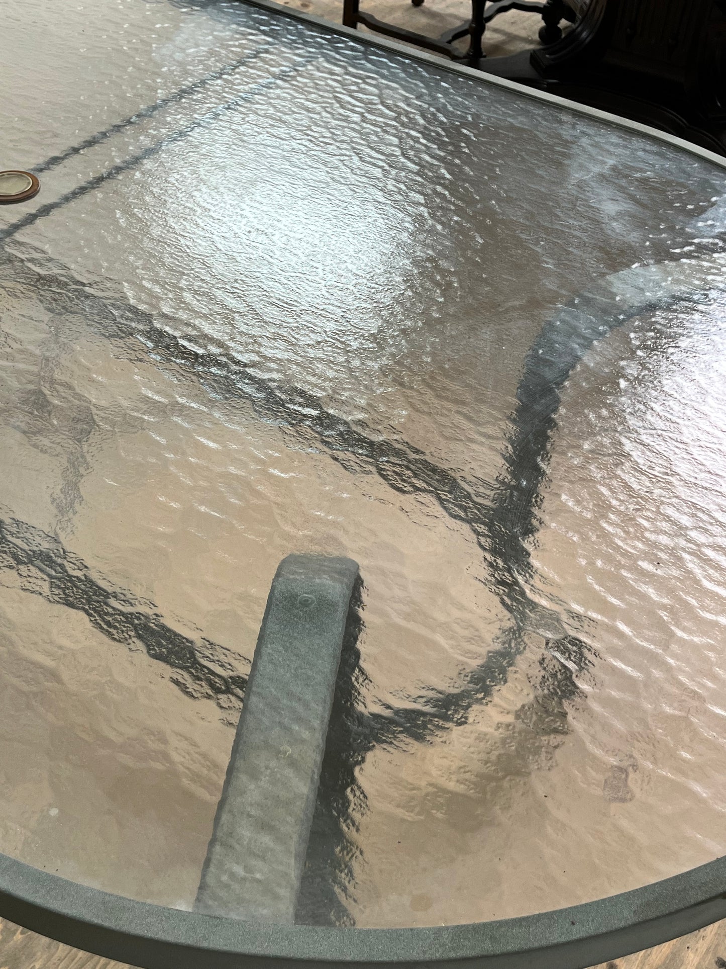 Outdoor Glass Oval Patio Table