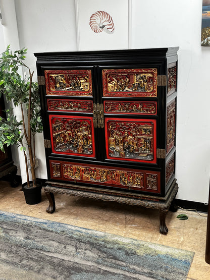 Vintage Ornate China Cabinet - Scene 2