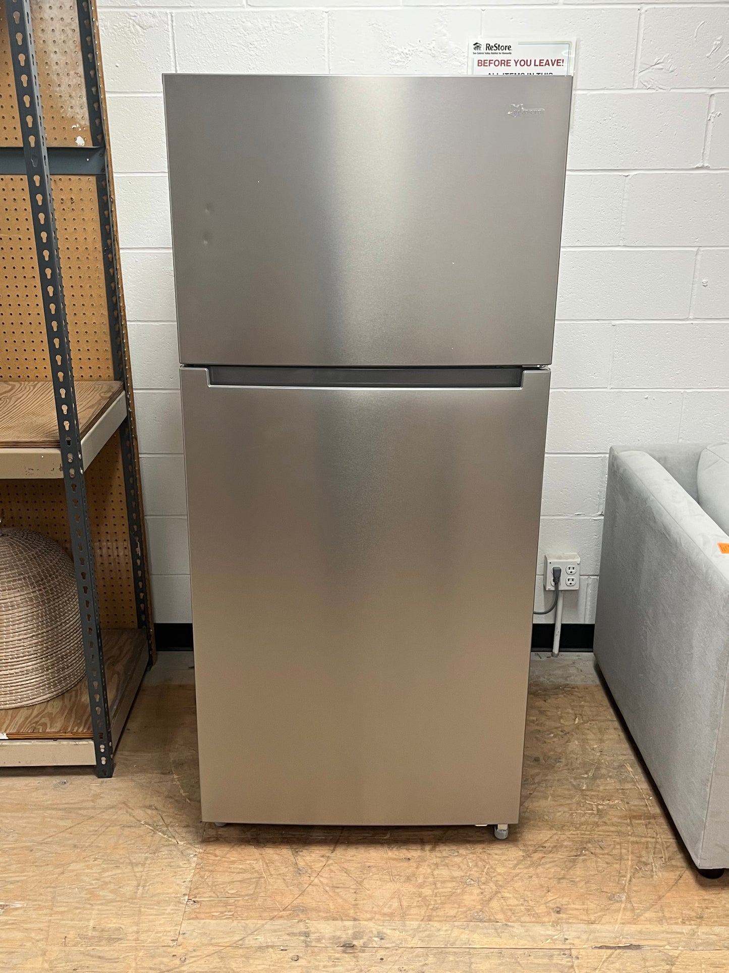 Stainless Steel 18 Cu. Ft. Top Freezer by Seasons