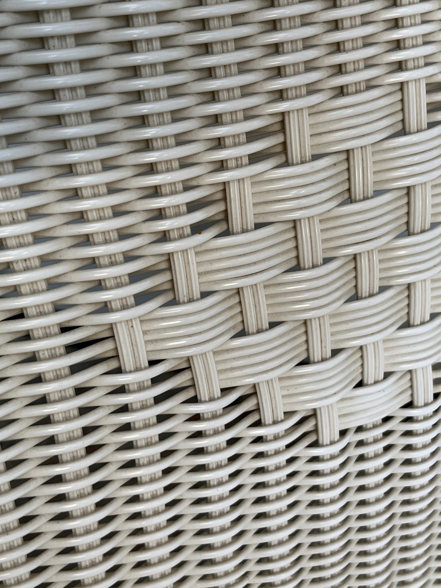 Hampton Bay White Woven Armchairs Set of 2