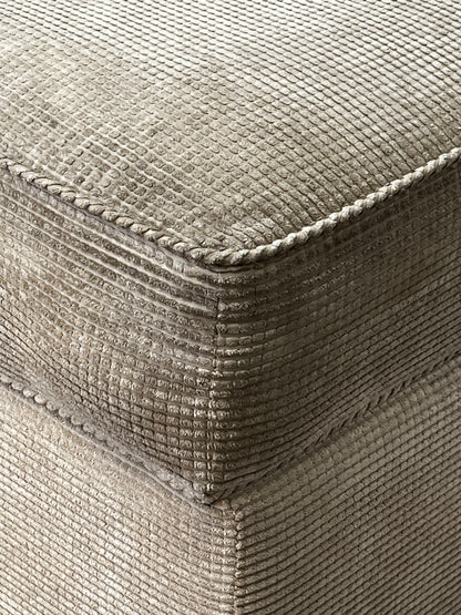 Crate & Barrel Linen Ottoman w/ Storage