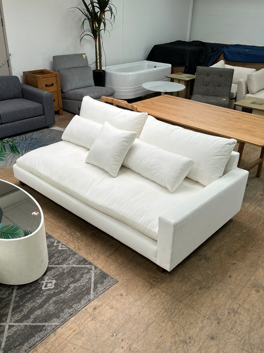 Modern Chenille White 87" Sofa