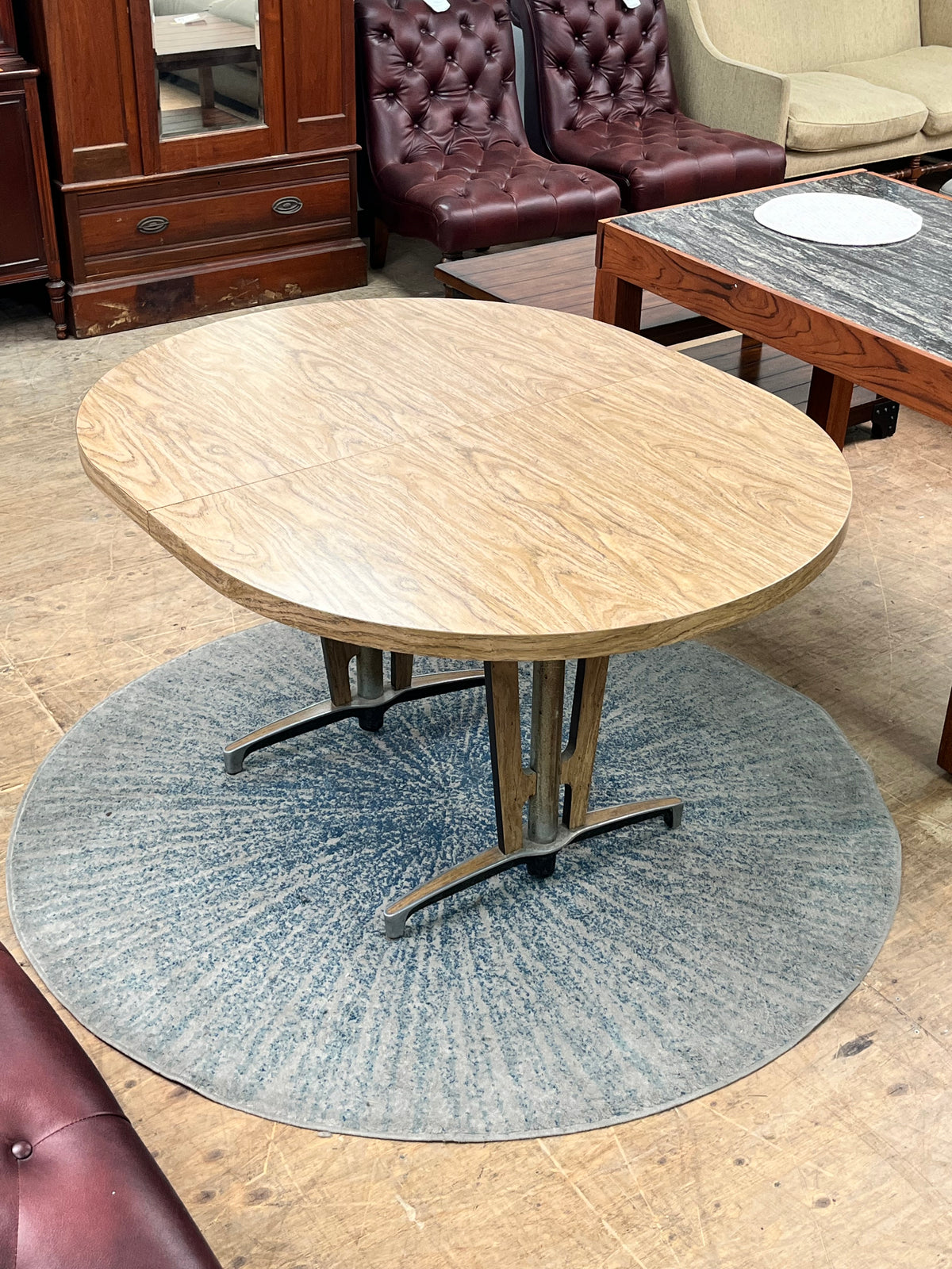 Mid-Century Style Oval Dining Table