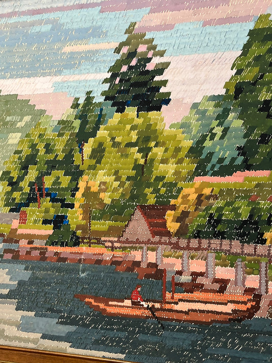 Framed Print "Landscape in Petit Point"