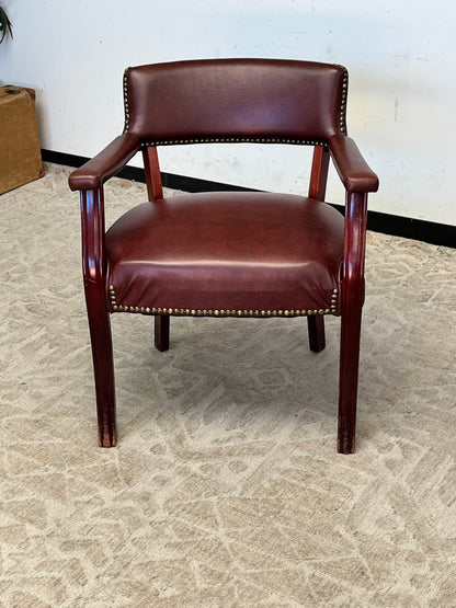 Traditional Style Red Armchair