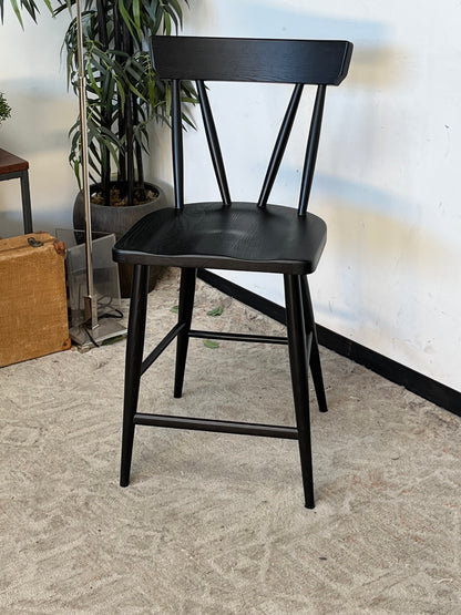 Modern Wooden Black Counter Stool