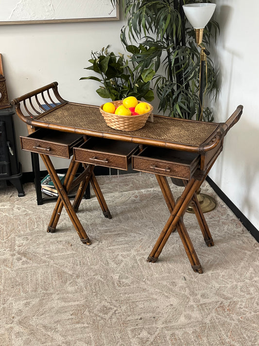Rattan Console Table