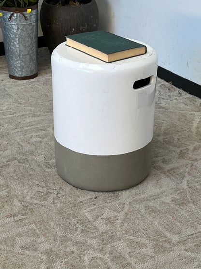 Modern Two-Tone white/Gray Side Table