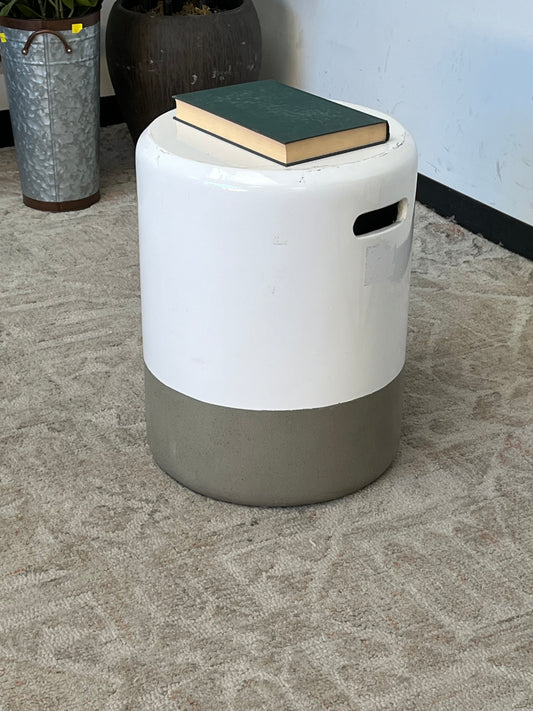 Modern Two-Tone white/Gray Side Table