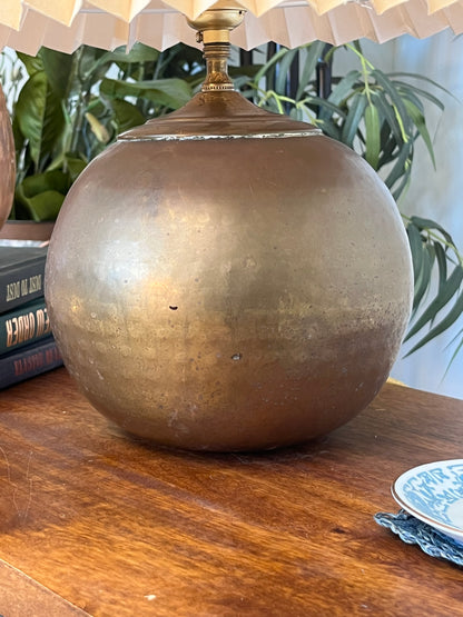 Brass Tone Orb Table Lamp