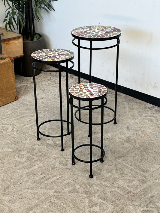 Mosaic Style 3pc Side Table