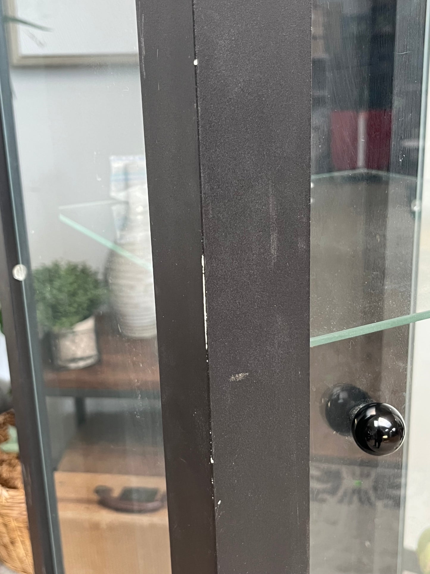 Modern Glass Display Cabinet - Damaged