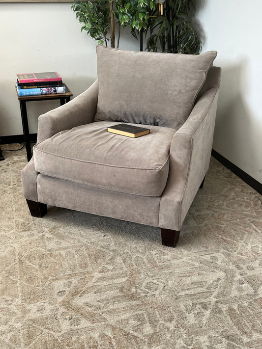 Broyhill Furniture Grey Suede Finish Sofa Chair