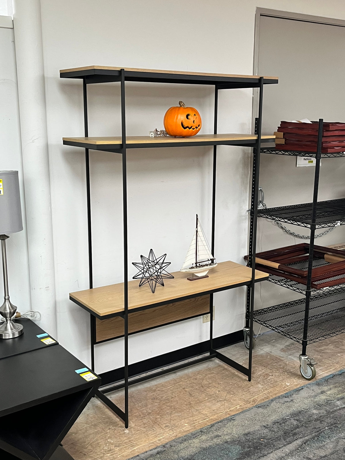 Modern Metal Frame Bookcase