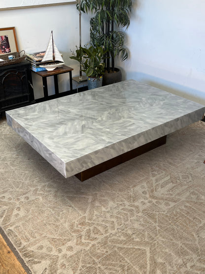 Modern Faux Horn Grey Coffee Table