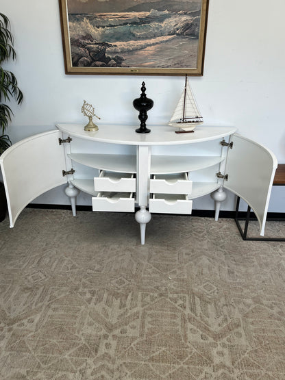 Modern White Demilune Sideboard