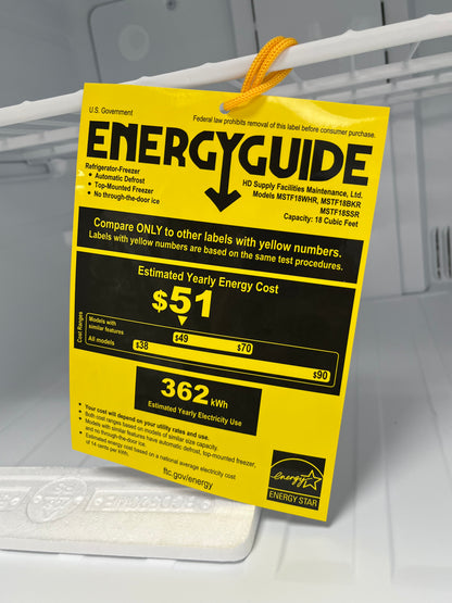 Seasons White 18 Cu. Ft. Refrigerator - Dented