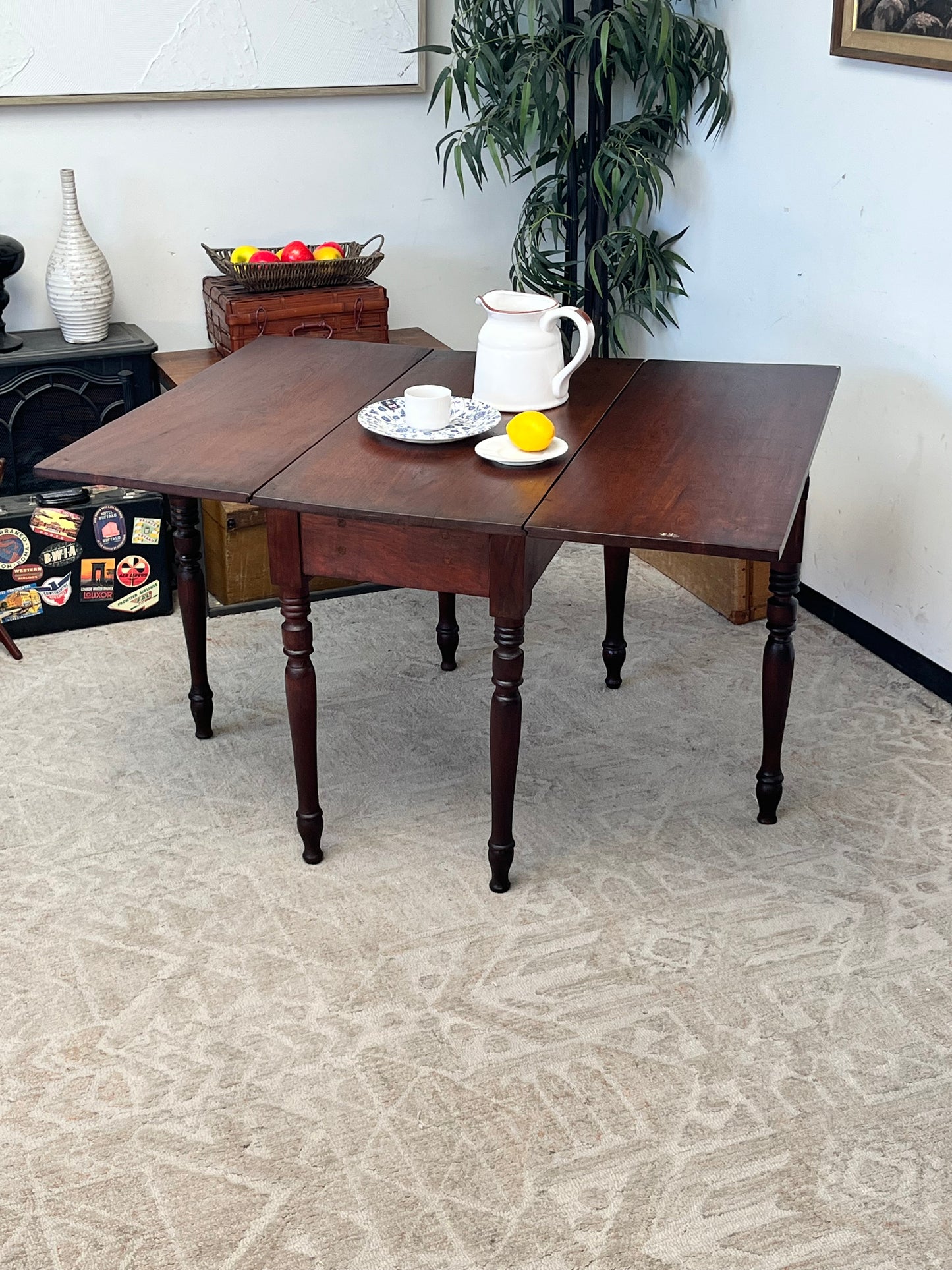 Antique 1800's Drop Leaf Dining Table