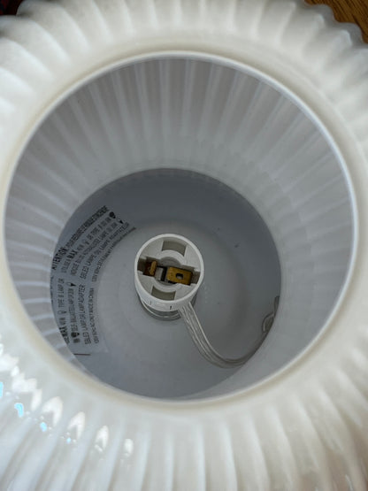 West Elm Ribbed Glass Shell Lamp