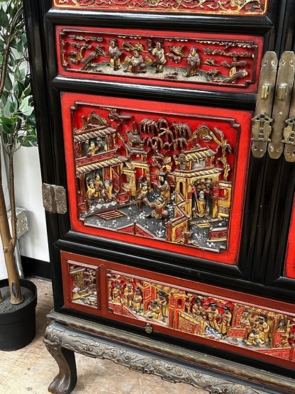 Vintage Ornate China Cabinet - Scene 2