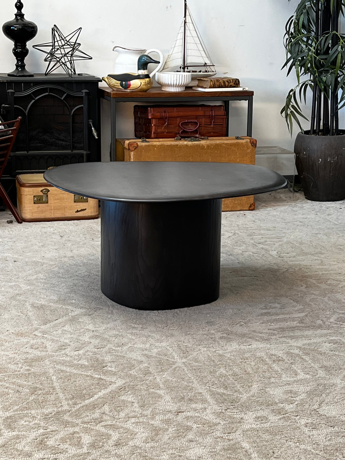 Modern Oblong Black Coffee Table