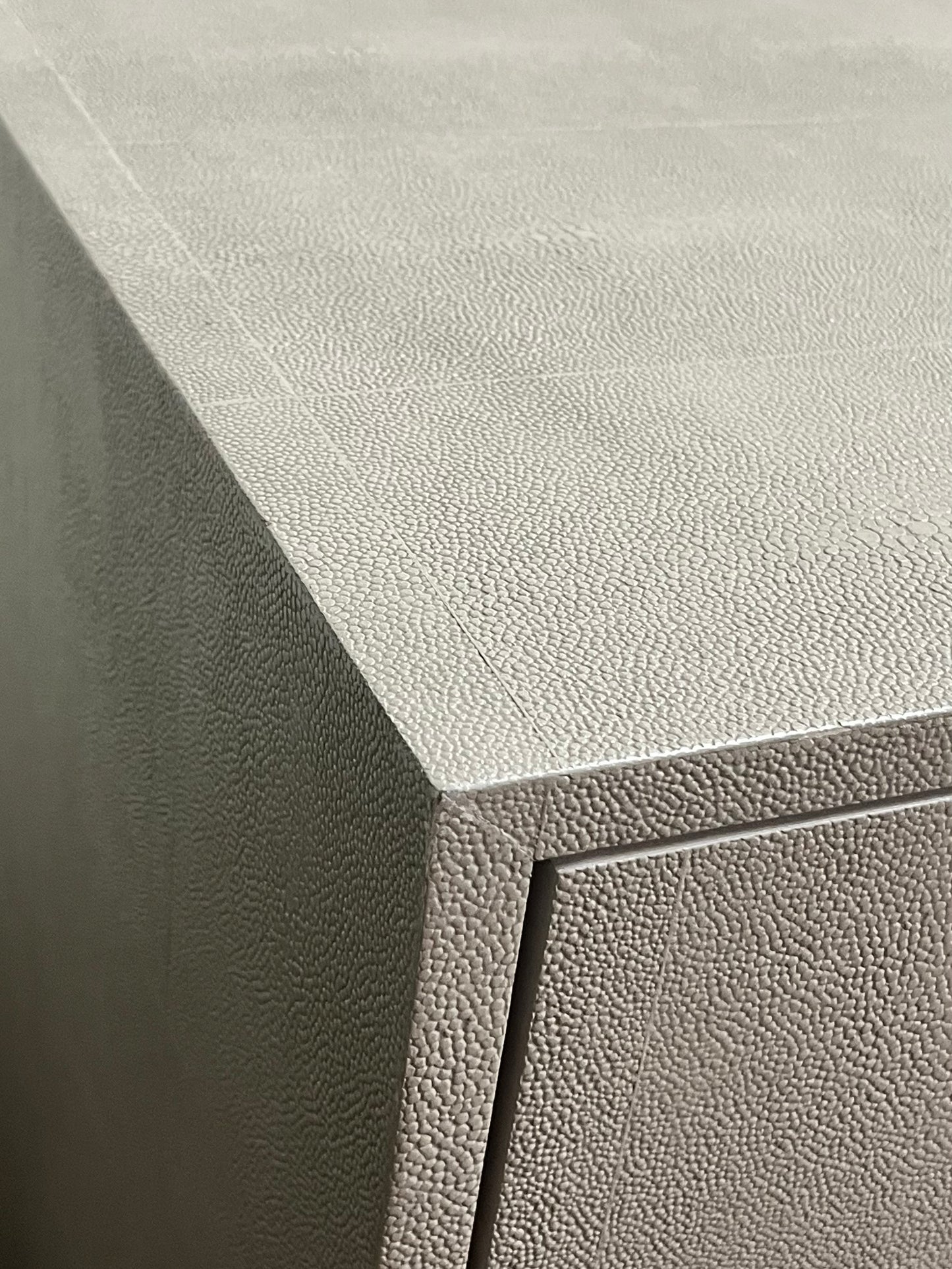 Modern Shagreen Grey Credenza