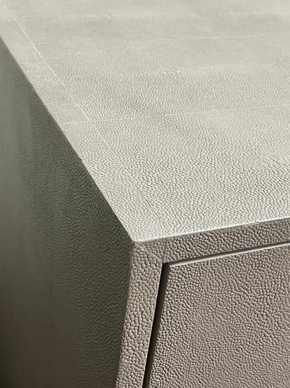 Modern Shagreen Grey Credenza