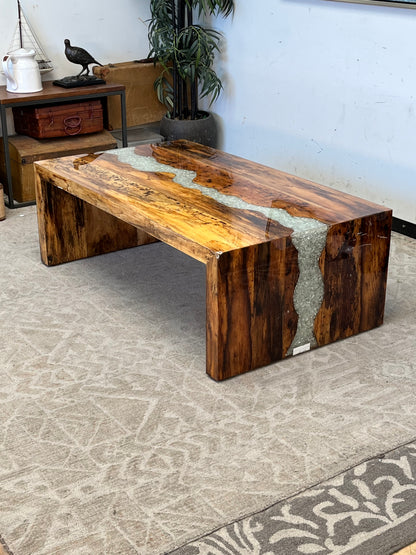 Natural Resin Wooden Coffee Table