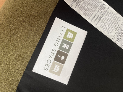 Living Spaces Modern Linen Green Sectional Couch