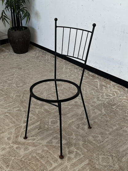 Vintage Black Metal Chair - Missing Seat