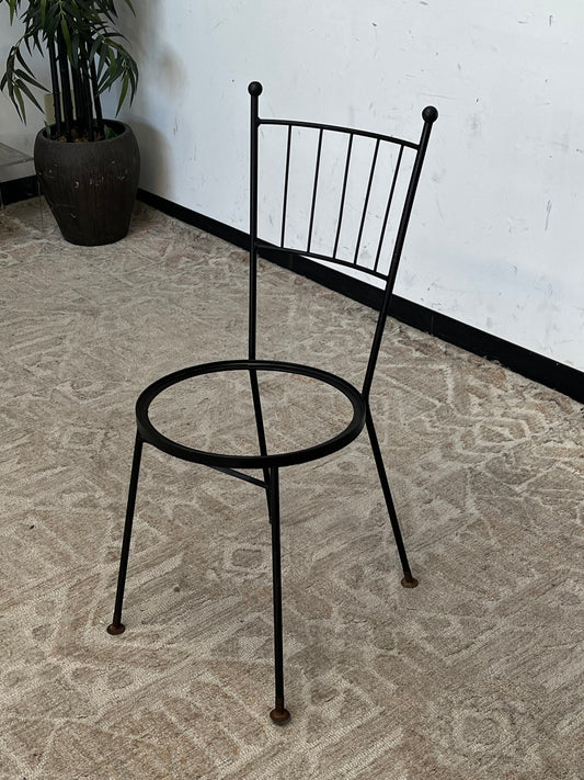 Vintage Black Metal Chair - Missing Seat