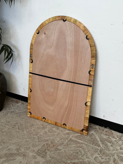 Natural Rattan Large Arched Mirror