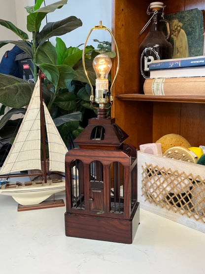 Vintage Birdcage Table Lamp