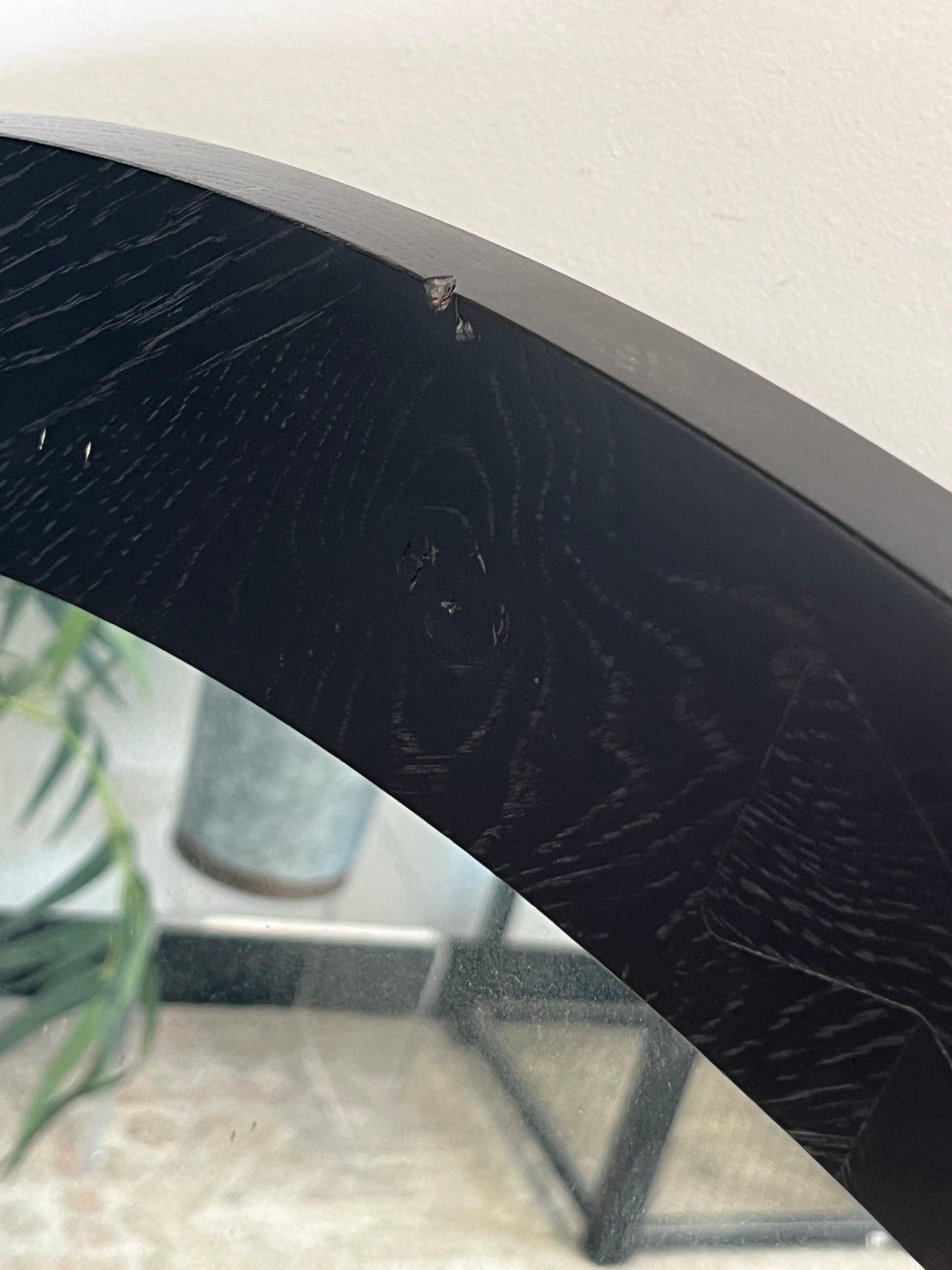 42" Round Wooden Mirror