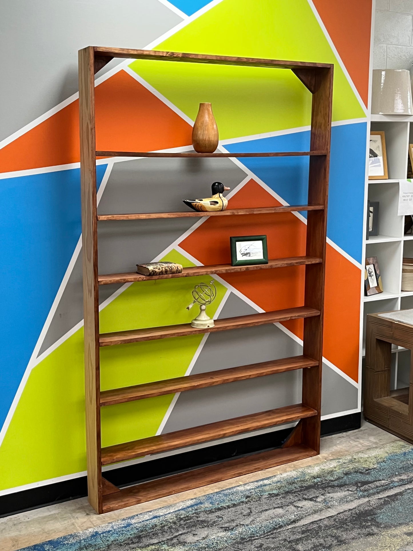 Traditional 7-Shelf Wall-Mounted Bookcase